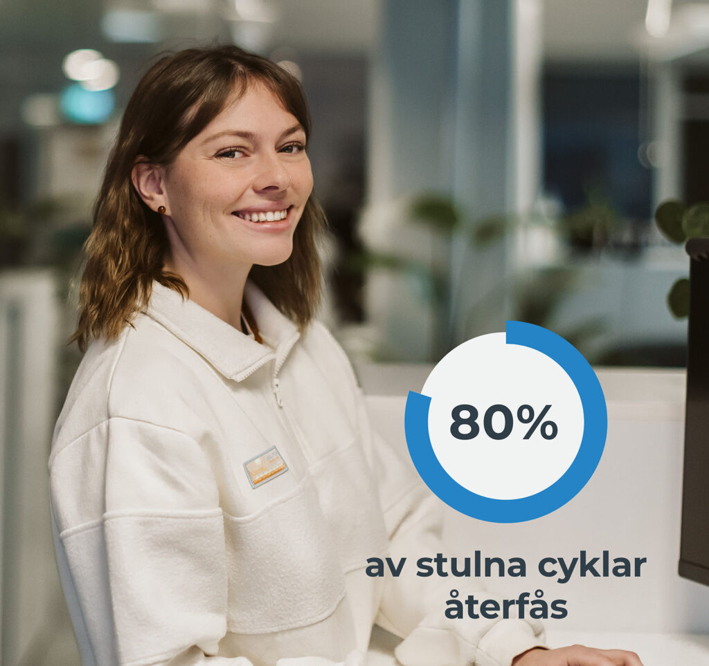 BikeFinder Fantastisk kundservice 80% av stulna cyklar återfås