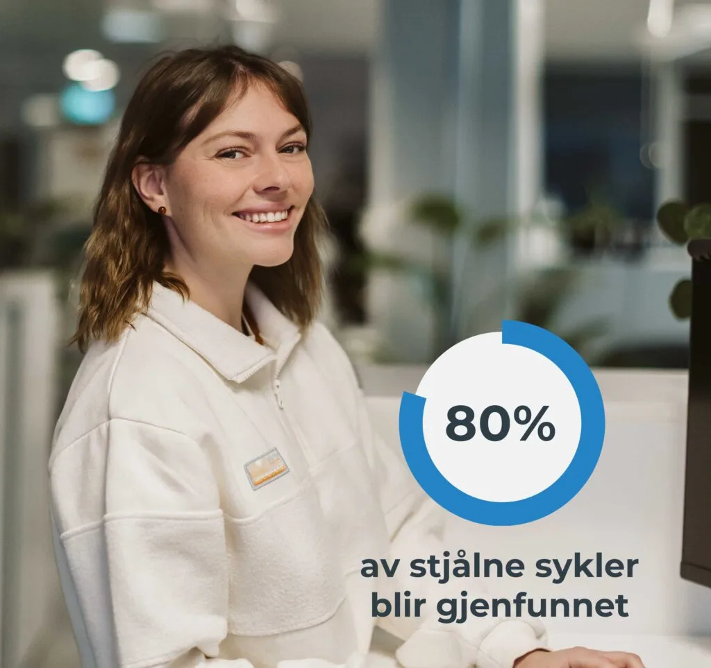 BikeFinder Suveren kundeservice 80% av stjålne sykler blir gjenfunnet