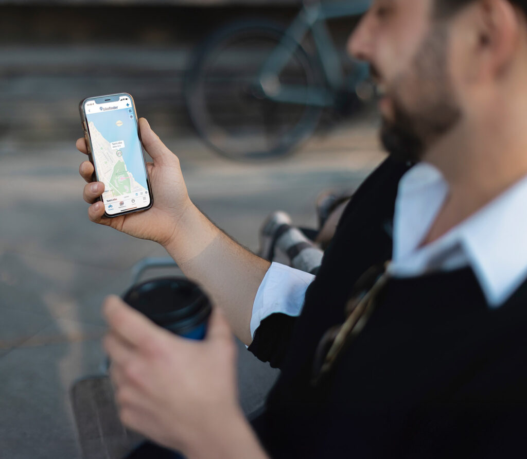 BikeFinder tracker, försäkring och app. Gen2 Advanced - GPS-, Wi-Fi-, LTE- och Bluetooth-teknik