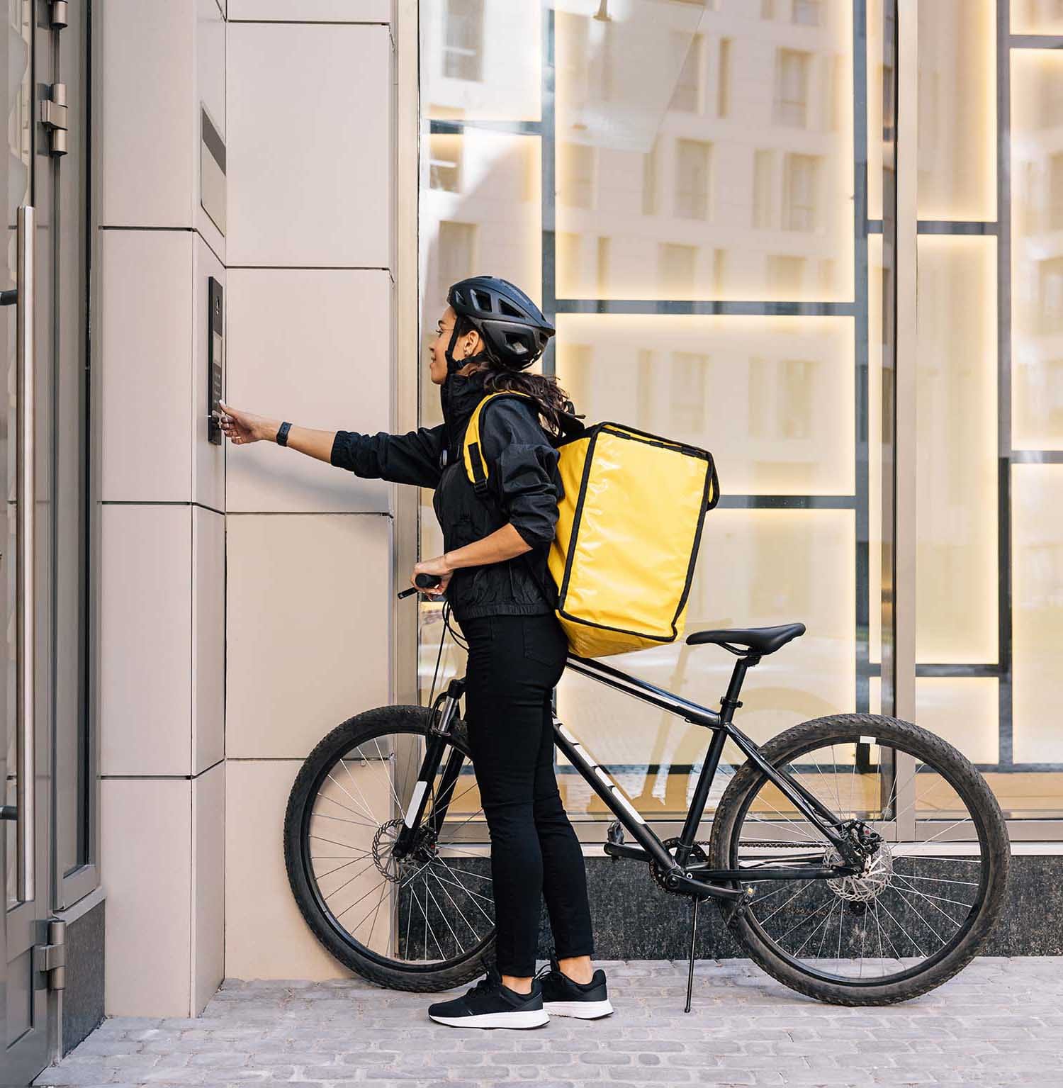 delivery messenger with bicycle BikeFinder Fleet Management Data System
